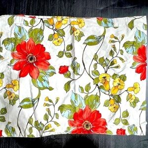 POTTERY BARN Sophia Standard Pillowcase Sham Red Orange Poppy Flower HTF RARE